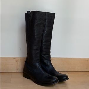 Frye leather black Knee high boots